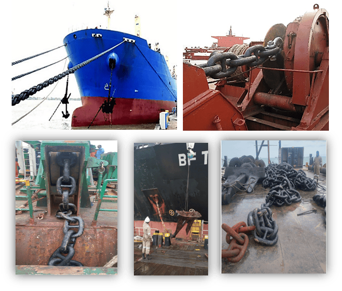 Anchor chains supplied by MORDEC