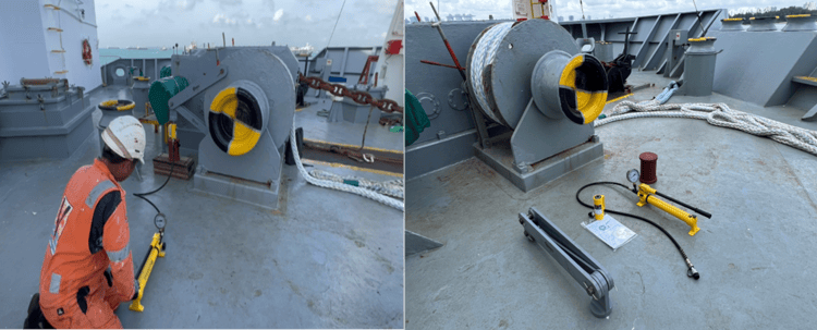 Mordec Brake Test Kit in use