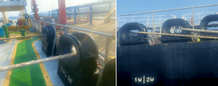 Chock Wedge fitted in chocks