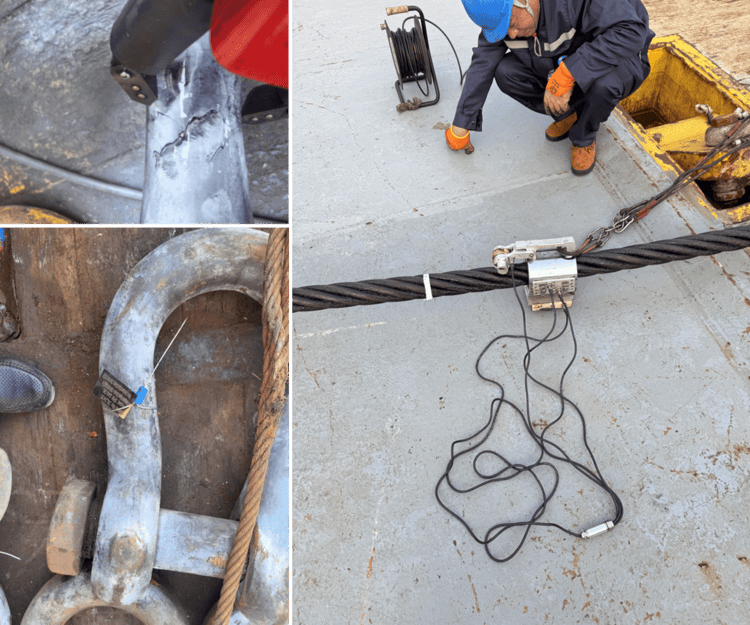 MORDEC team conducting lifting appliance inspection