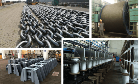 Marine and offshore products for towing, mooring, lifting, and anchoring