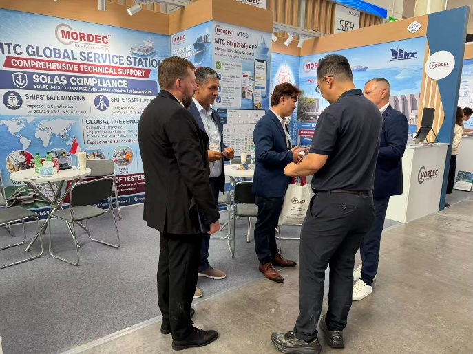 Visitors at the Mordec International booth, SMM Hamburg 2026