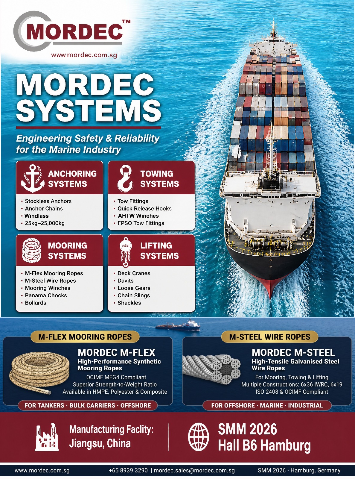 Mordec Systems – Anchoring, Towing, Mooring and Lifting Systems, M-Flex Mooring Ropes and M-Steel Wire Ropes